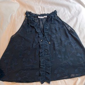 Navy sheer halter size XS but runs large